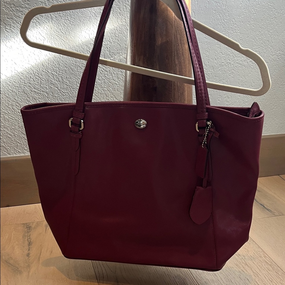 Coach Deep Red Tote Bag